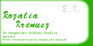 rozalia krenusz business card